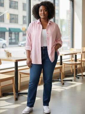 🌻 Haggar Button Down Top #576